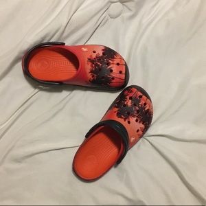 Cute Sunset palm tree crocs